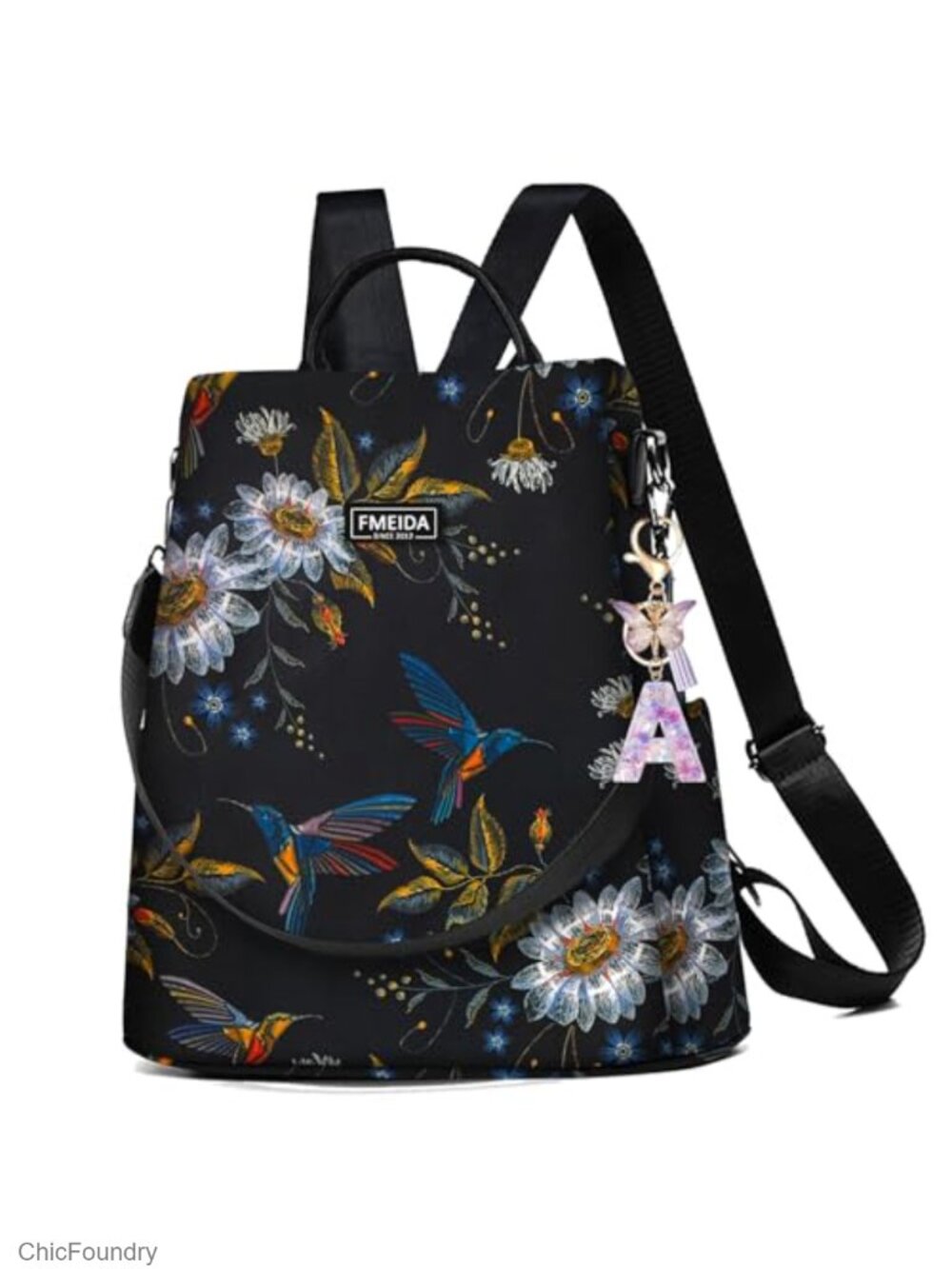 Women's Travel Backpack Purse Anti Theft Fashion Backpack with Initial Letter